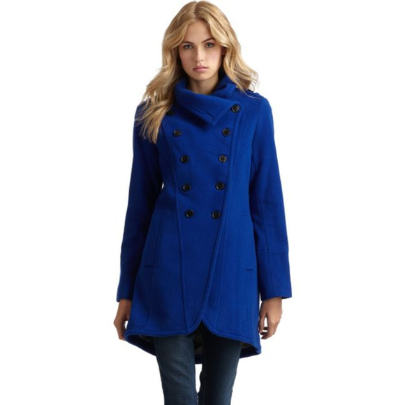 Andrew Marc Blue Pea Coat - Picture 1 of 8